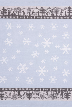 KULTSCHTOFF Küchentuch aus 100 % Baumwoll-Vollzwirn, Jacquardgewebt, hellblau, 50x75 cm, Swiss Made, saugfähig, langlebig und pflegeleicht